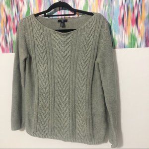 light blue knit sweater